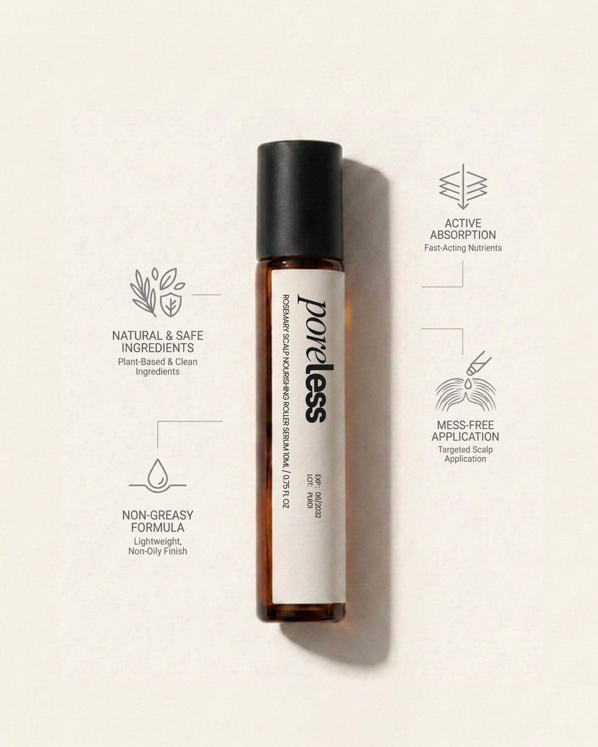 Rosemary Leave-in Scalp Roller Serum